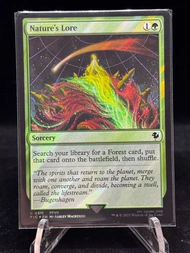 Nature's Lore C 311 Final Fantasy Commander FIC MTG Surge Foil NM - product listing photo