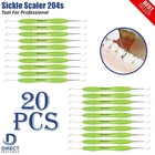 Dental Sickle Scaler 204S Hygiene Posterior Sickle Scaler Silicone Handle