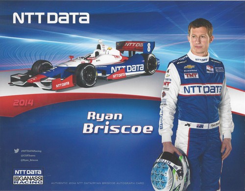 2014 INDY 500 RYAN BRISCOE AUSTRALIA GANASSI RACING INDYCAR 7"X9" HERO CARD ! - 第 1/2 張圖片