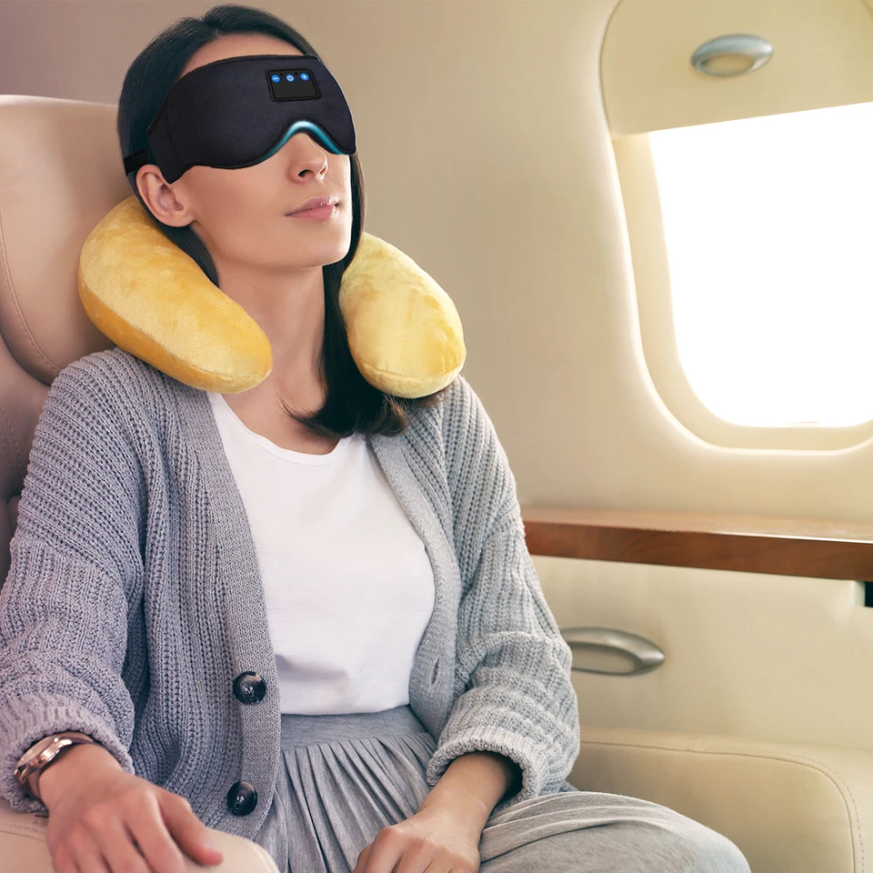 Laser Sleep Mask w/ Bluetooth Headphones, 3D Contour, Memory Foam, 10Hr Playtime - image 3 of 4