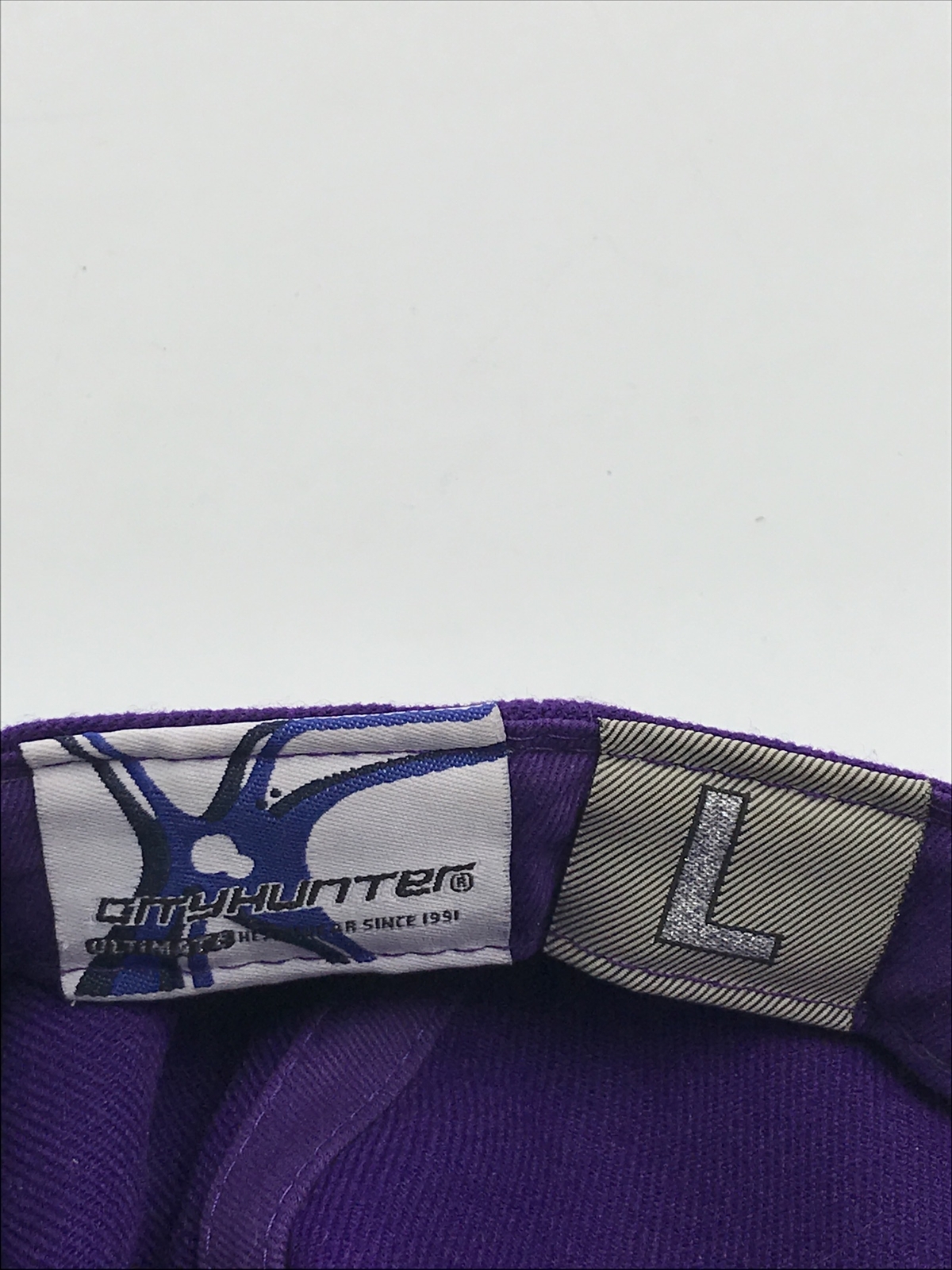 City Hunter Ultimate Head Wear Purple Hat Fitted Cap Size L 100