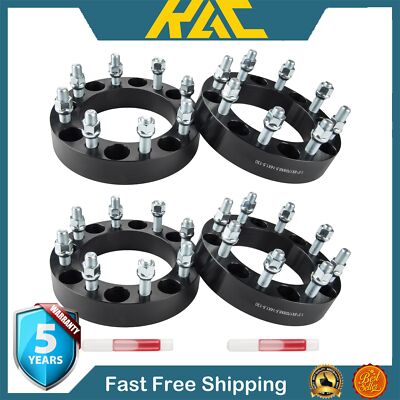 4pcs Wheel Spacers Adapter 1.5''-8x170 to 8x6.5- M14x1.5-130mm