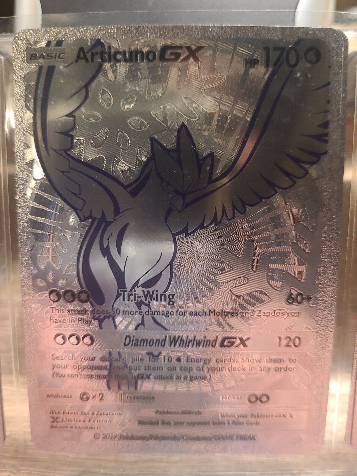 Articuno GX 154/168 HP170 - Gold Foil 🔥Fan Art 🔥Pokemon Card N/M