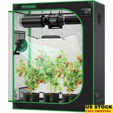 Mylar Hydroponic Grow Tent W/ Observation Window & Removable Floor Tray New