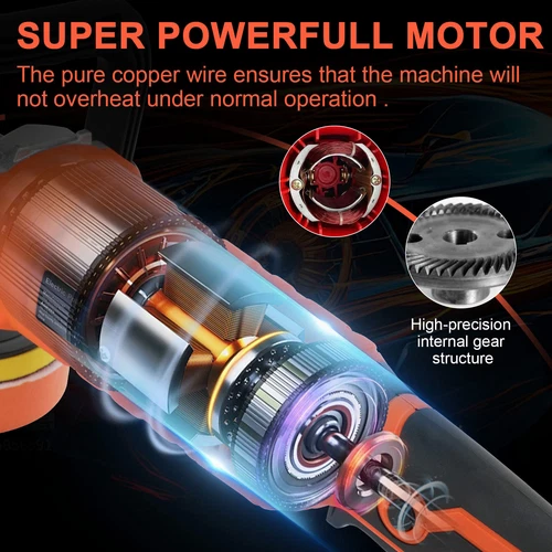 Car Buffer Polisher Waxer 7-Speed Rotary 5" + 6" Backing Plate Polishing Machine - Picture 6 of 16