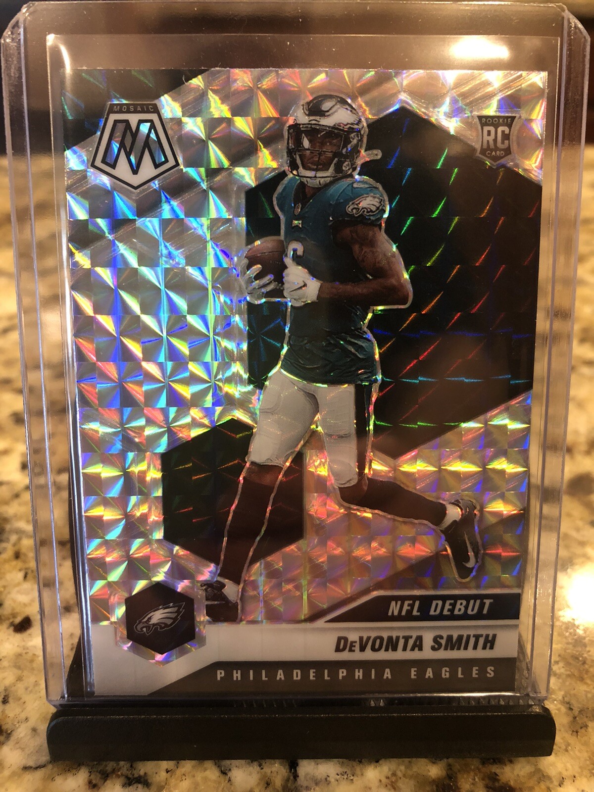 2021 Mosaic DeVonta Smith #246 Silver Mosaic Prizm NFL Debut Rookie RC - Eagles