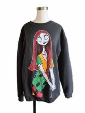 Disney Womens Sweater Large Sally Crew Nightmare Before Christmas Tim Burton