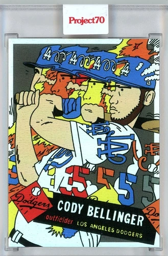 2021 TOPPS PROJECT 70 CODY BELLINGER BY ERMSY - RAINBOW FOIL 04/70 #211