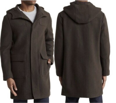 NEW Slate & Stone Men's Wool Blend Duffle Coat - Brown - Large | eBay