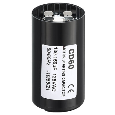 Motor Start Kondensator 130-156uF/Mfd 125V 50/60Hz CD60 Betriebskondensator