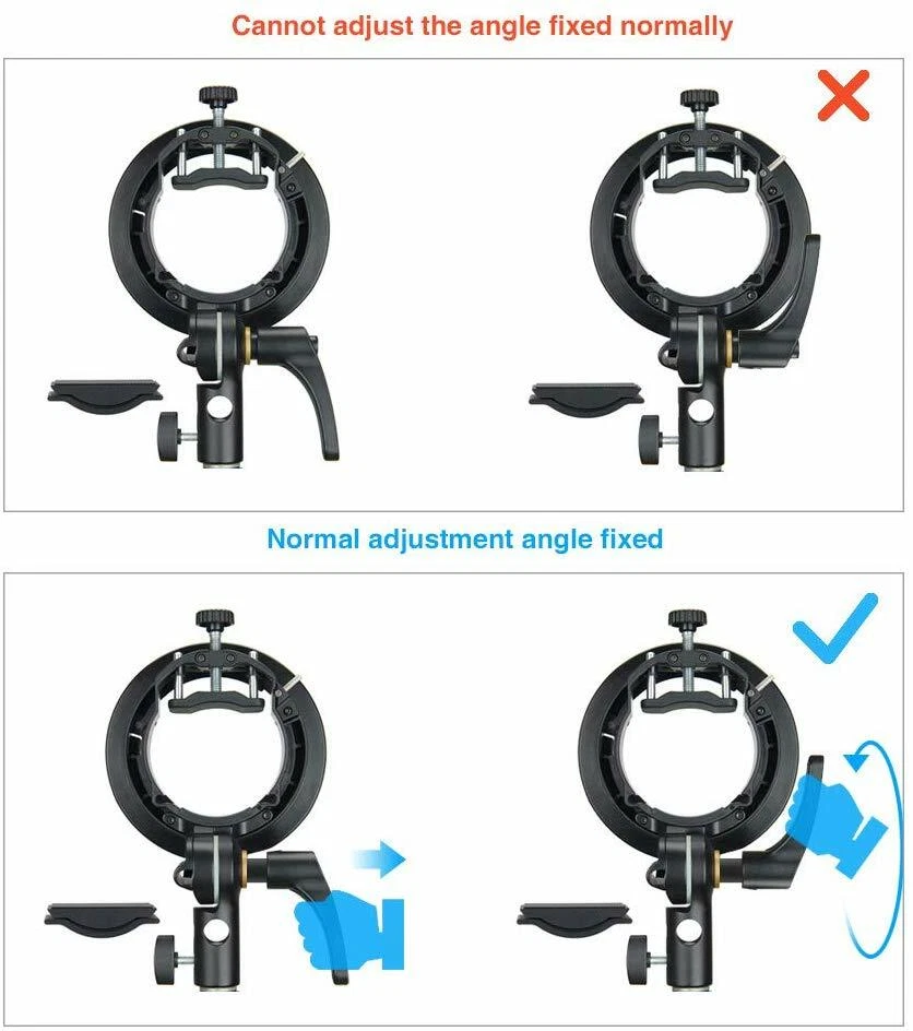 US Godox 2* S2 Speedlite Bracket for Godox AD200Pro AD400Pro V1 Round Head Flash - Image 2 of 4