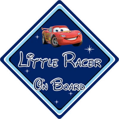 CAR SIGNS DIRECT Little Racer On Board Autoschild - Baby On Board Disney Cars Lightening Mcqueen DB