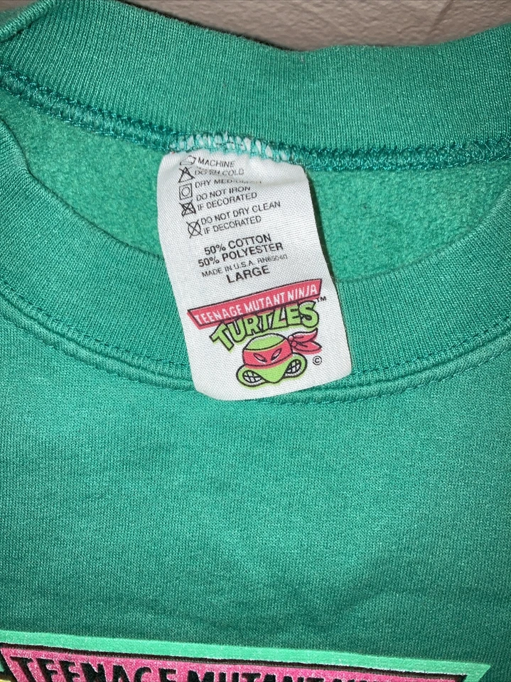 Suéter De Colección 1990 Teenage Mutant Ninja Turtles Verde Usado�� Foto 4 de 4