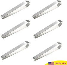 6 x Stainless Steel Flat Tip Flat Edge Eyebrow Tweezer Hair Removal Face Hair