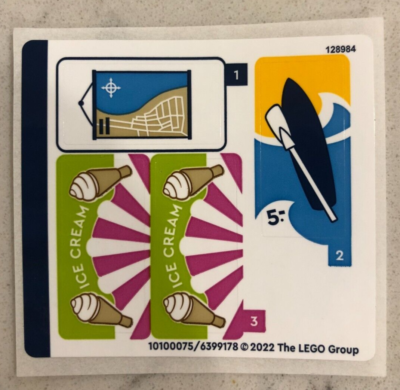 szn LEGO STICKER SHEET for 60328 Beach Lifeguard Station, New