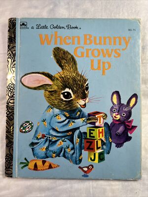 Vintage A Little Golden Book When Bunny Grows Up 311-71  #585