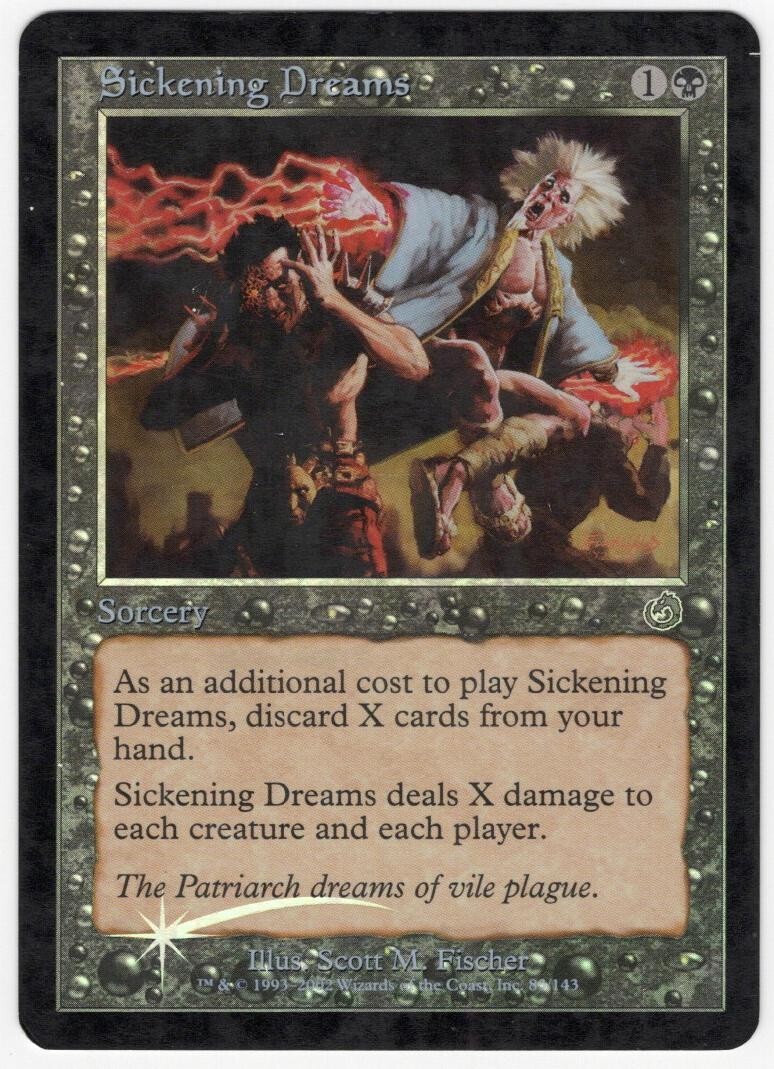 Sickening Dreams 2002 Torment FOIL Black Uncommon Sorcery MTG LP AZ1