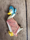 Beatrix Potter Jemima Puddle Duck Flat Porcelain Ornament Schmid 1982  — photo 1