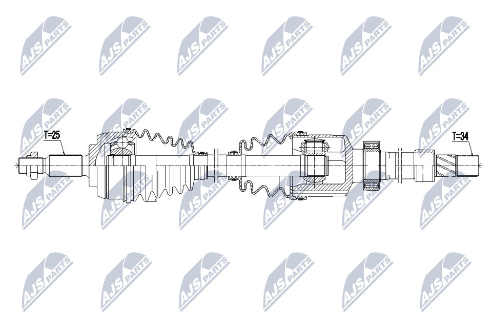 NPW-RE-058 NTY Drive Shaft for RENAULT