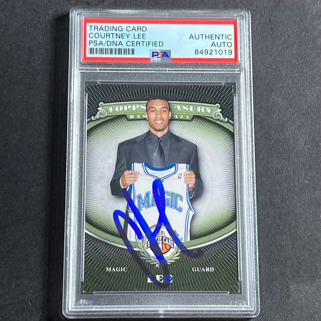 2008-09 Topps Treasury #115 Courtney Lee signierte Karte AUTO PSA Slabbed RC Magic