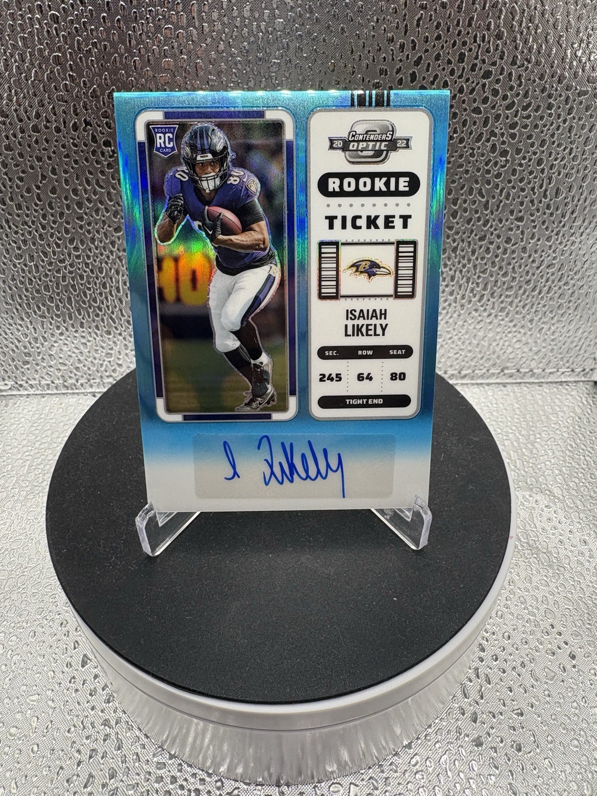 2022 Panini Contenders Optic - Rookie Ticket Autographs Isaiah Likely #168 /99
