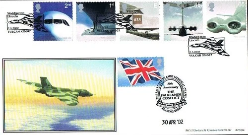 2002 airliners THE FALKLANDS CONFLICT british heritage fdc