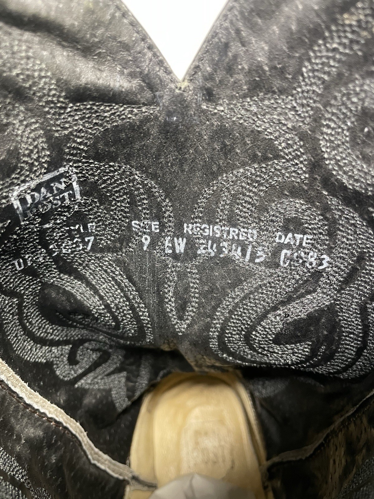 Dan Post Cowboy Boots Black Python Western Size 9… - image 7