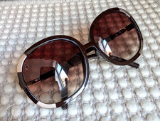 Chlo Myrte CL Brown Gradient Oversized Sunglasses Gold Accent 62mm France