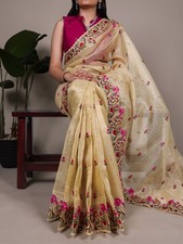 Bollywood Designer Saree Festive Party Wear Embroider Sari Ready To Wear Drees