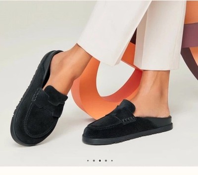 NEW Hermès Hermes Go Mule Mules Black Noir Suede Calfskin Eu  display picture 1