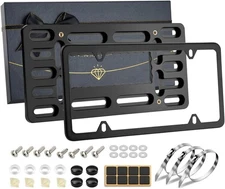 XCLPF Front License Black license plate bracket & Plate Frame 