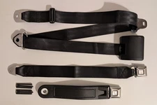 Black RetroBelt Retractable 3-Point Seat Belt 369-BLK-20