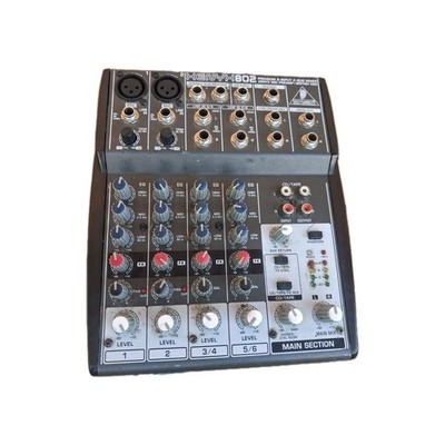 Behringer Xenyx 802 Analog Mixer, 8-Channel, Phantom Power, FX Send, EQ