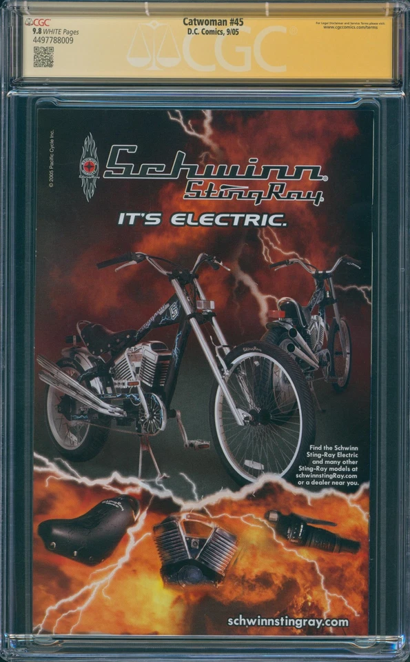 Catwoman #45 2005 DC Comics Adam Hughes variante firmada SS CGC 9,8 Foto 2 de 2