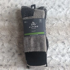 Alpine Design 2 Pack Heavyweight Wool Boot Socks NWT Large