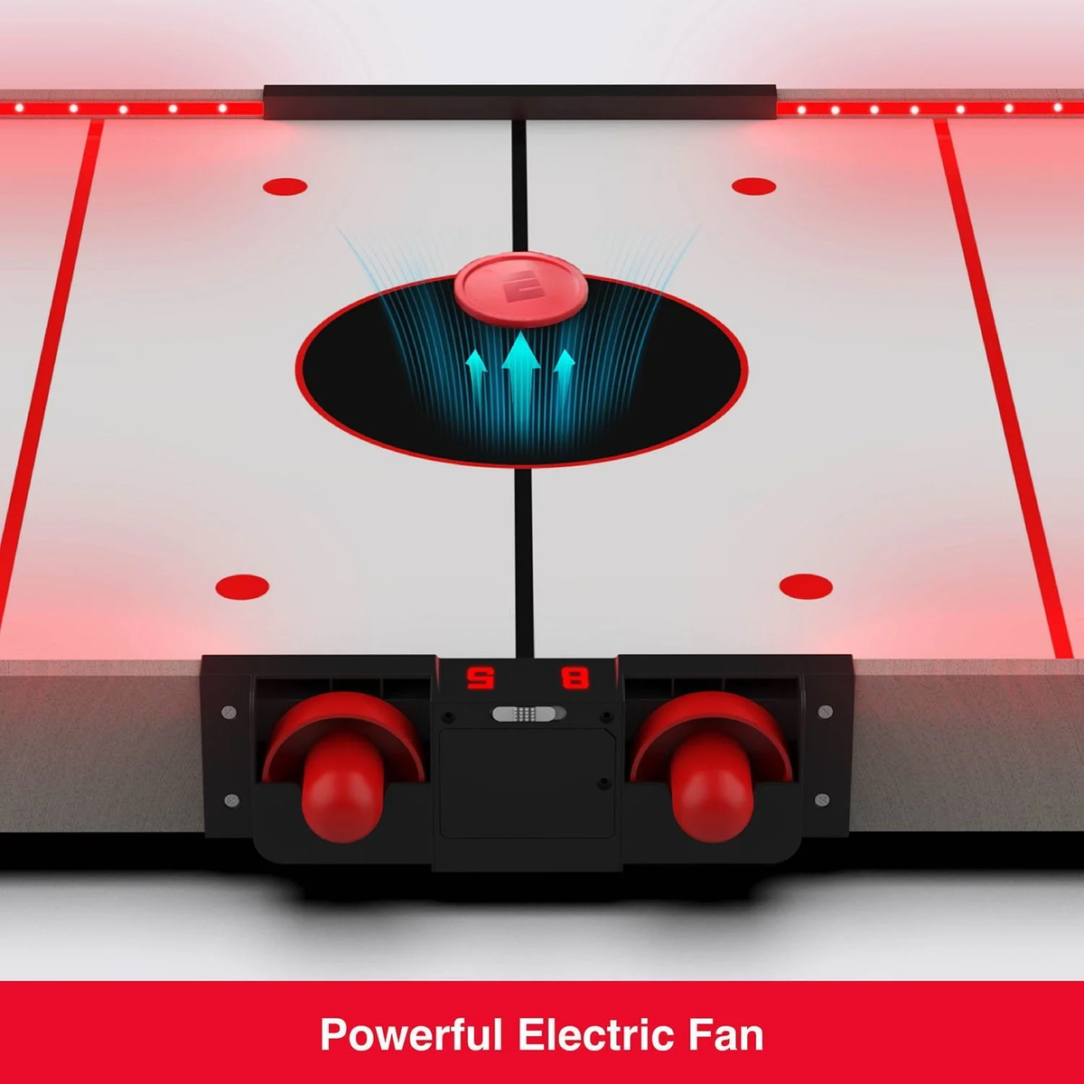 ESPN 990448885 Jumbo LED Tabletop Air Hockey with Automatic LED