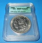 1899 Morgan Silver Dollar, ICG-MS60, VAM-4, Top 100, Cleaned