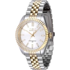 Invicta Women's Watch Specialty Quartz Silver Dial Two Tone Steel Bracelet 47500