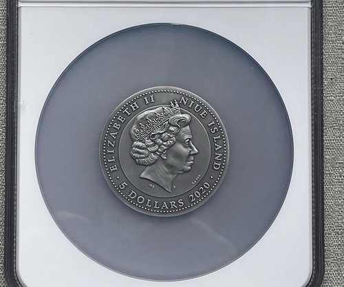 2020 Niue Mayan Holcon Warriors 2oz Silver Antiqued Gold Gilding 1 Of Only 500 - Picture 4 of 6