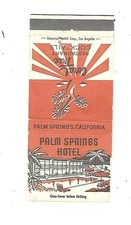 Palm Springs Hotel Matchcover   Palm Springs, California
