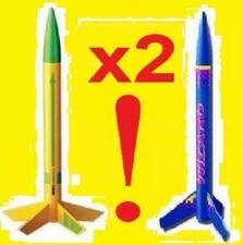 2X ESTES Flying Model Rocket Kits Viking & Wizard