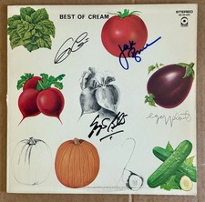 CREAM HAND SIGNED LP BY ERIC CLAPTON JACK BRUCE GINER BAKER BEST OF CREAM