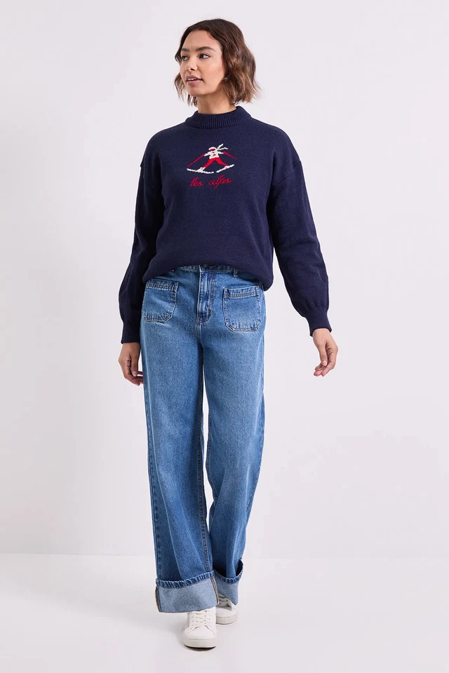 Jersey y cárdigans de Navidad Dorothy Perkins azul marino para mujer Foto 2 de 4