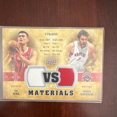 Upper Deck 09-10 Vs Dual Materials Memorabilia Yao Ming Bargnani /600 #VS-YA