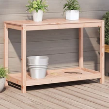 Potting Table Natural wood Solid Douglas wood Large Potting Table
