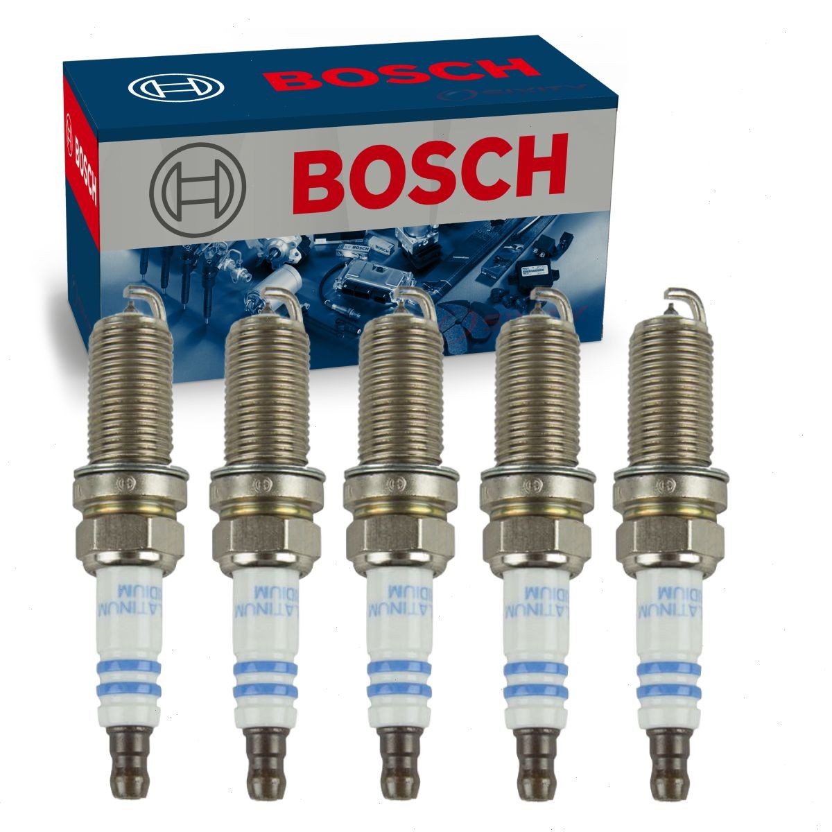 5 pc Bosch Double Iridium Spark Plugs for 2004-2011 Volvo S40 2.5L L5 iu