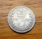 1844 Victoria Threepence — photo from another recent sale