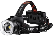 AMAKER LED Headlamp Rechargeable, 9000mAh Long Battery Head Lamp with 12 Mode...