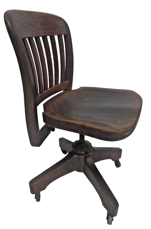 Sikes Office chair vintage antique swivel adjustable banker buffalo NY