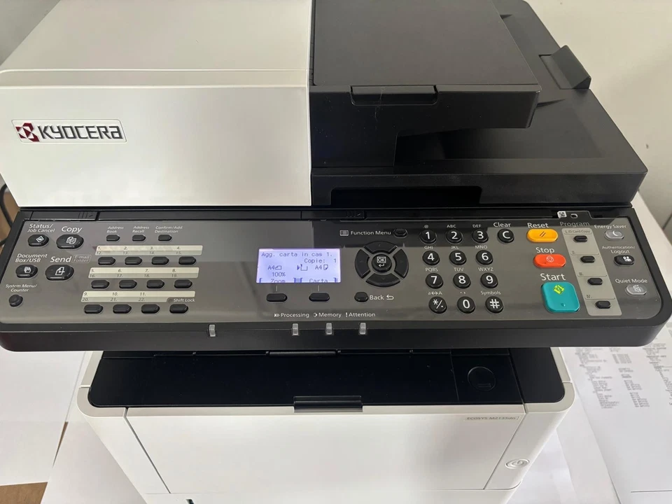 Kyocera Ecosys M2135dn Stampante Laser Mono Wi-Fi Duplex A4 Rigenerata - Immagine 2 di 4